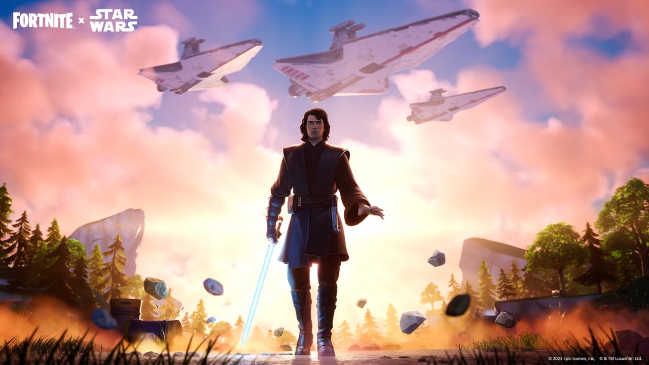 The force is strong with the fortnite star wars anakin crossover